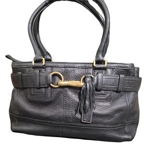 Coach Hampton Satchel black leather
